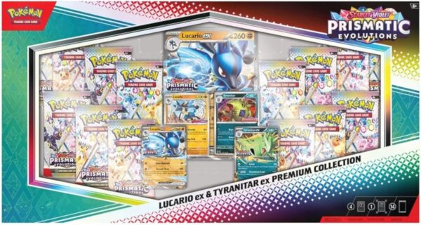 Pokemon TCG - Prismatic Evolutions - Lucario ex & Tyranitar ex Premium Collection