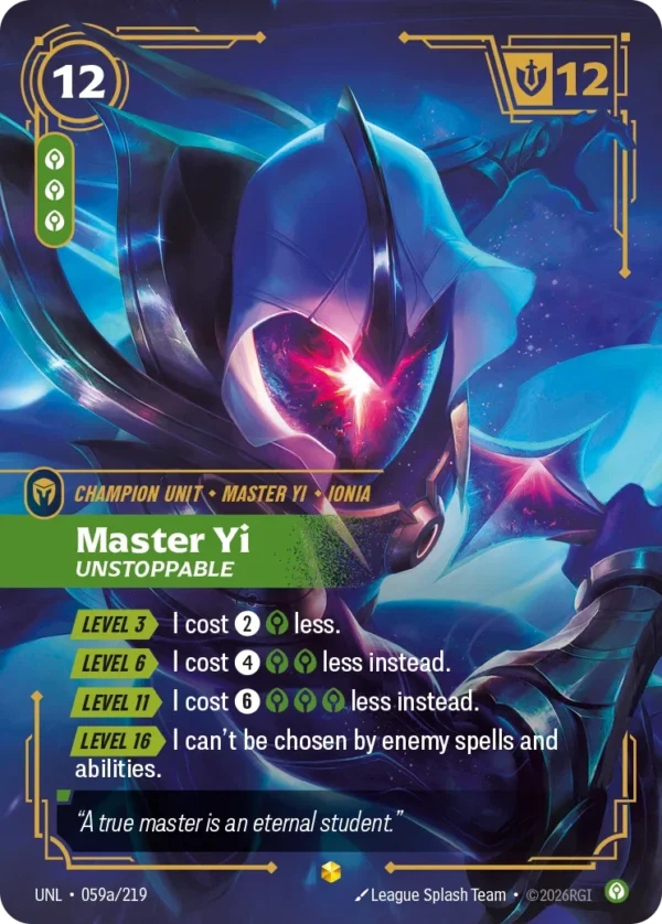 Master Yi, Unstoppable - UNL-059a